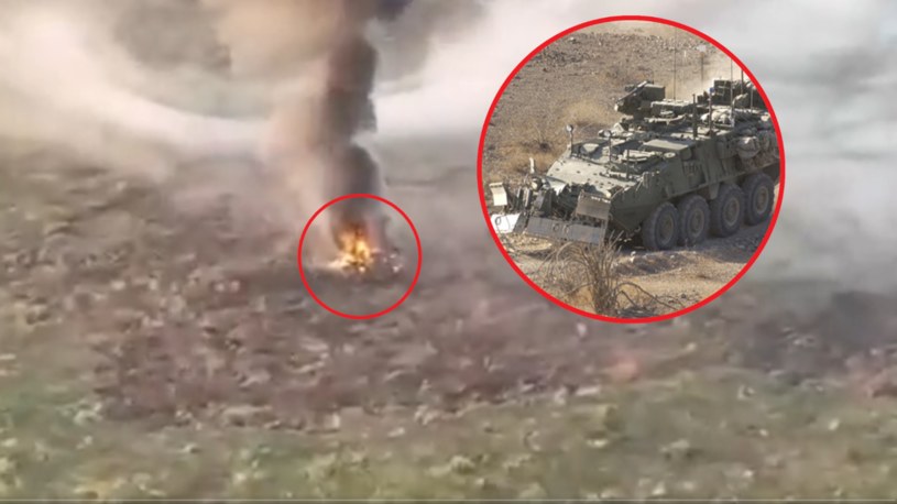 Ukraina straciła niezwykle ważny wóz M1132 Stryker. Ma ich tylko 20. /@sentdefender /Twitter