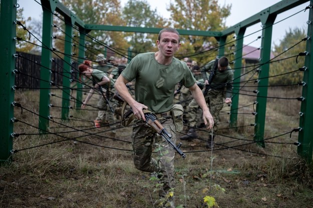 Ukraina, szkolenie rekrutów /Viacheslav Ratynskyi /PAP