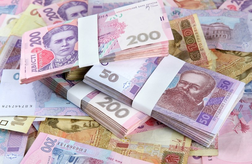 Ukraina z zazdrością patrzy na Polskę. Nz. hrywna, ukraińska waluta, różne nominały /123RF/PICSEL