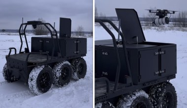 Ukraińcy "dopakowali" swoje roboty Ratel. Teraz wypuszczają drony FPV