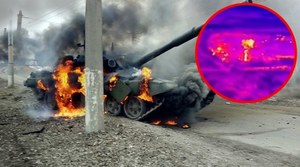 Ukraińcy nagrywają swój atak na Rosjan w termowizji