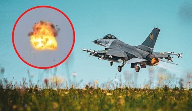 Ukraińcy obserwowali atak dronów. Nagle na niebie pojawił się F-16