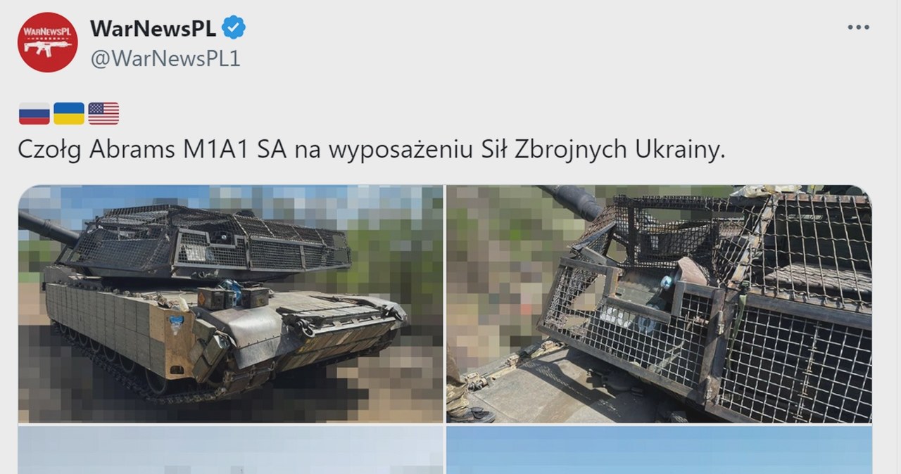 Ukraińcy pokazali swoją wersję amerykańskiego czołgu Abrams /WarNews /Twitter