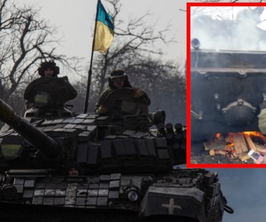 Ukraińcy rozpalają ogniska pod swoimi czołgami. Po co to robią?
