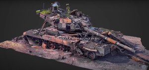 Ukraińcy stworzyli model 3D zniszczonego nowoczesnego rosyjskiego czołgu T-90M