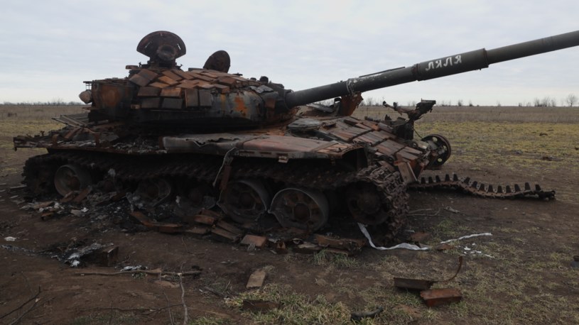 Ukraińcy zniszczyli całą rosyjską kolumnę pancerną. /Oleksandr GIMANOV / AFP /AFP