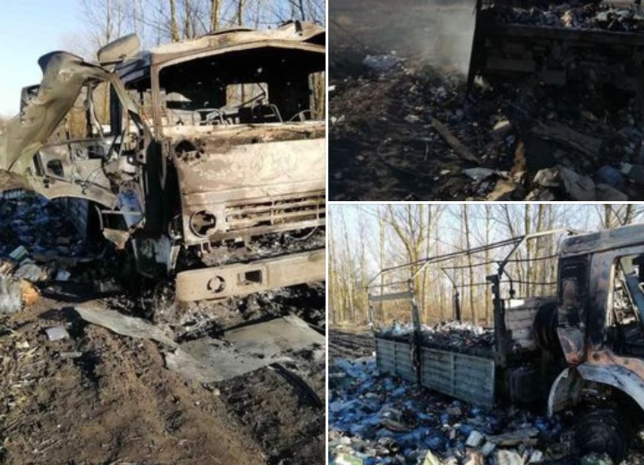 Ukraińcy zniszczyli rosyjskie kamazy z amunicją i żywnością