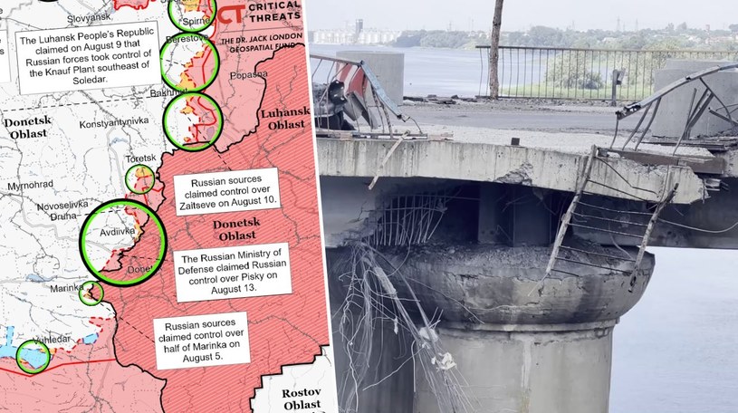 Ukraińcy znów zaatakowali most w Nowej Kachowce /Twitter /