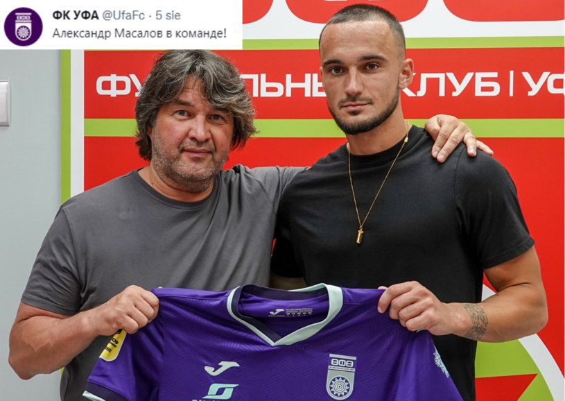 Ukrainiec Ołeksandr Masałow podpisał kontrakt z rosyjskim FK Ufa /Twitter /materiał zewnętrzny