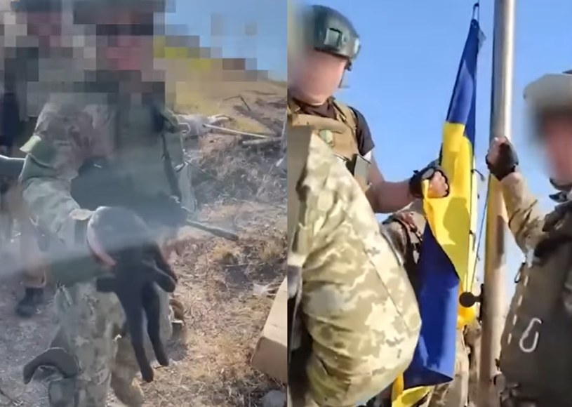 Ukraińscy żołnierze na wyspie uratowali kota /Ukraiński wywiad wojskowy /facebook.com