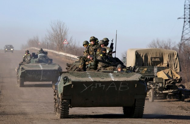 Ukraińscy żołnierze niedaleko Debalcewe w obwodzie donieckim /ANASTASIA VLASOVA /PAP/EPA