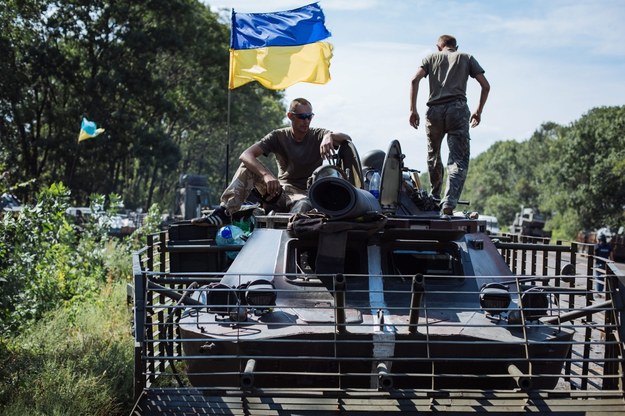 Ukraińscy żołnierze nieopodal miejscowości Rassypnoe /ROMAN PILIPEY /PAP/EPA