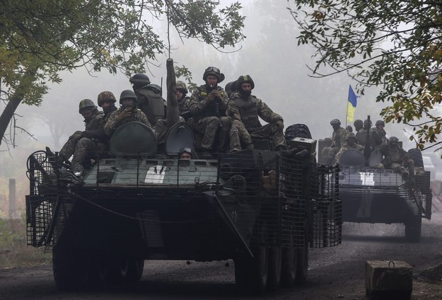 Ukraińscy żołnierze w Kramatorsku niedaleko Słowiańska /KONSTANTIN GRISHIN /PAP/EPA