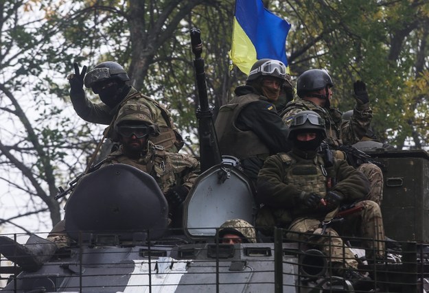 Ukraińscy żołnierze w Kramatorsku w pobliżu Słowiańska /KONSTANTIN GRISHIN /PAP/EPA