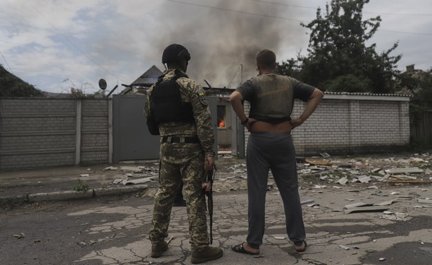 Ukraińscy żołnierze w Lisiczańsku /STR /PAP/EPA