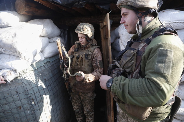 Ukraińscy żołnierze w okolicach miejscowości Kateryniwka /ZURAB KURTSIKIDZE /PAP/EPA