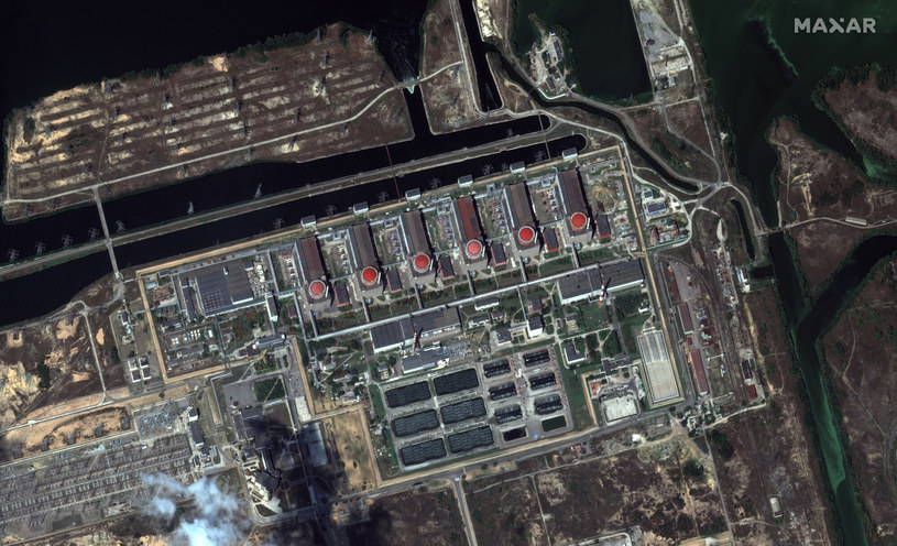 Ukraińska elektrownia znajduje się pod rosyjską okupacją /Maxar Technologies/Associated Press /East News
