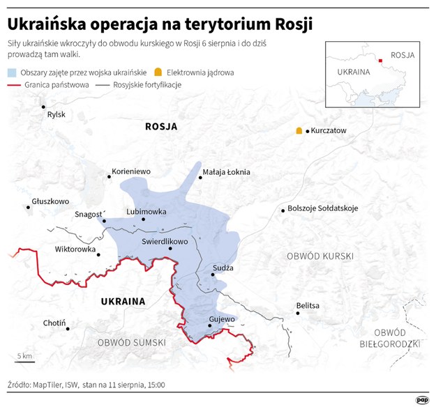 Ukraińska operacja na terytorium Rosji. /Adam Ziemienowicz /PAP