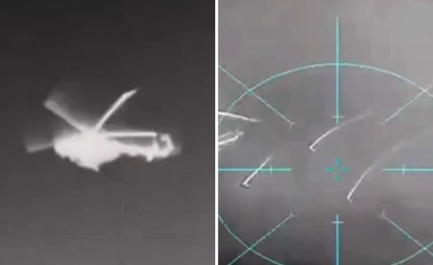 Ukraiński dron morski zestrzelił rosyjski śmigłowiec. Zobacz nagranie 