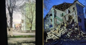 Ukraiński dron uderzył w blok. Nie żyją dwie osoby, wielu rannych