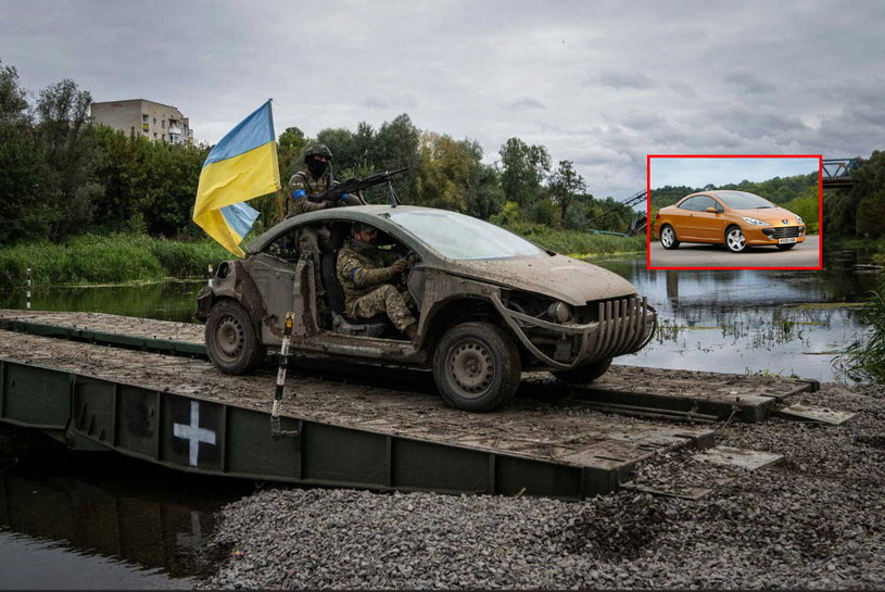 Ukraiński improwizowany pojazd zwiadowczy na bazie Peugeota 307 CC / Fot. Ministerstwo Obrony Ukrainy /