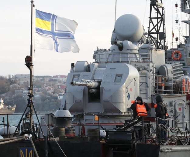 Ukraiński statek w porcie w Sewastopolu /ZURAB KURTSIKIDZE /PAP/EPA