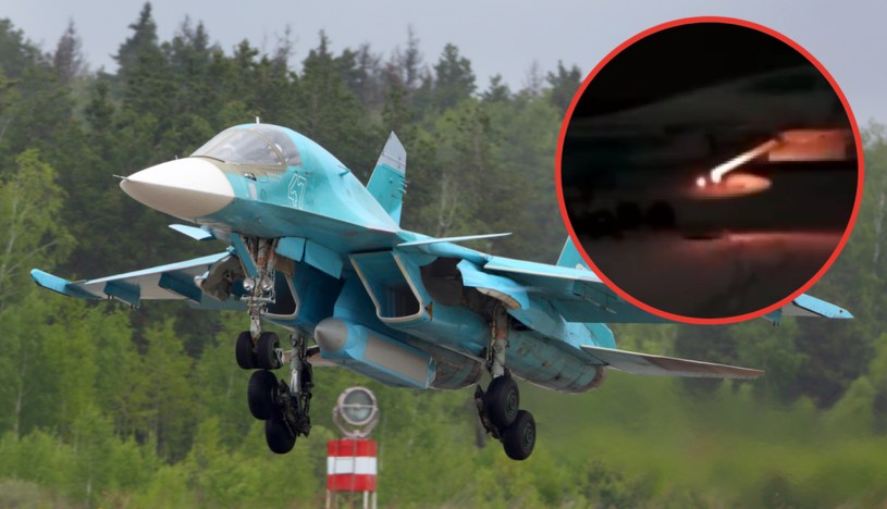 Ukraiński wywiad miał przeprowadzić specjalną operację, w wyniku której doszło do spalenia rosyjskiego nowoczesnego samolotu Su-34. /X (dawniej Twitter): Flash_news_ua /123RF/PICSEL