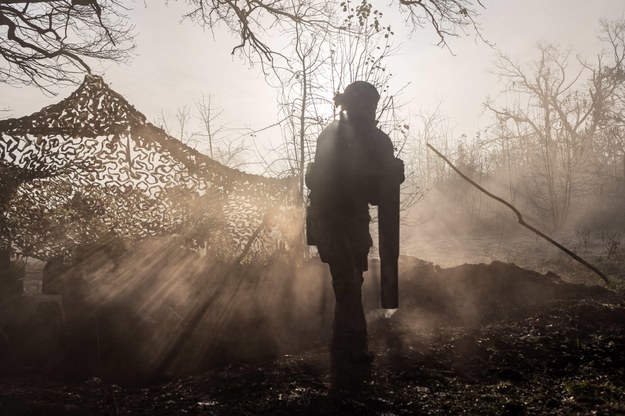 Ukraiński żołnierz na froncie pod Bachmutem /Diego Herrera Carcedo/Anadolu Agency /PAP/Abaca