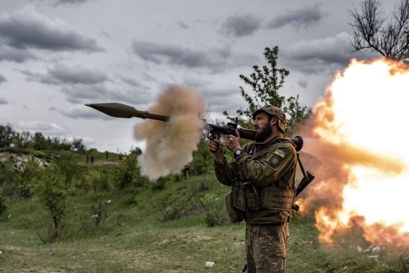 Ukraiński żołnierz, okolice Doniecka, maj 2023 /Muhammed Enes Yildirim /Getty Images