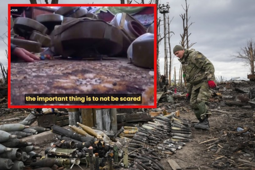 Ukraiński żołnierz pokazał rozbrajanie rosyjskiej pułapki. W każdym momencie mogło dojść do eksplozji /@ukraine_world /Twitter