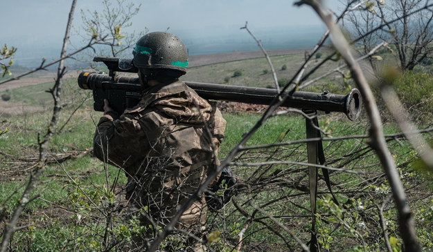 Ukraiński żołnierz w rejonie Bachmutu /Maria Senovilla /PAP/EPA