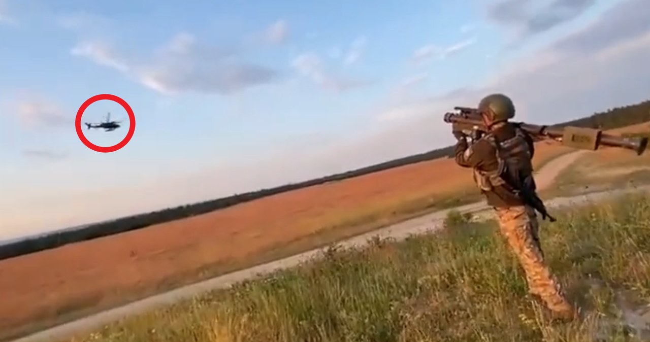 Ukraiński żołnierz wziął na cel sojuszniczy helikopter. Miał ważny powód /@Osinttechnical /Twitter