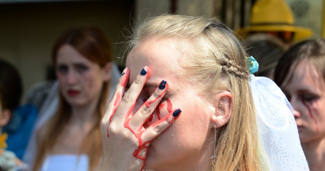 Ukraińskie kobiety demonstrują przeciwko wojnie /Getty Images