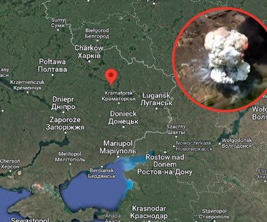 Ukraińskie uderzenie w rosyjską bazę. Eksplozje i pióropusze dymu