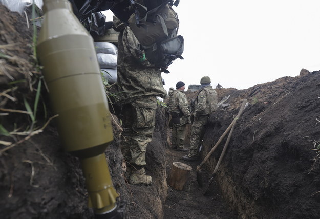 Ukraińskie wojska na pozycjach między Donieckiem a Ługańskiem /PAP/EPA