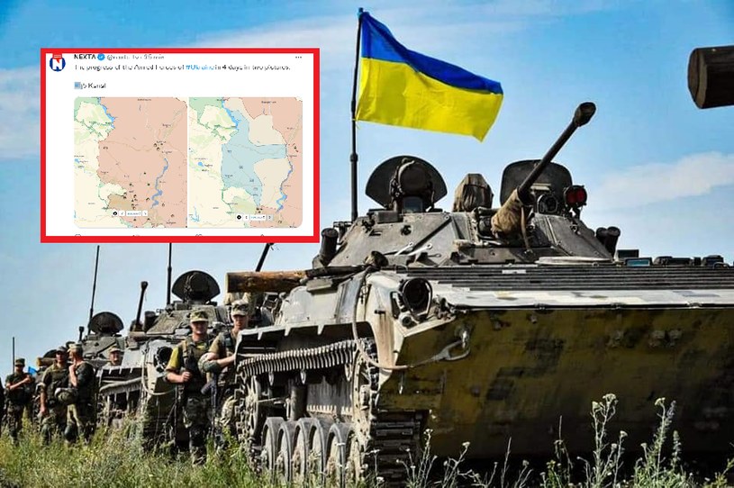 Ukraińskie wojska wyzwalają kolejne ziemie /General Staff of the Armed Forces of Ukraine/Twitter/Nexta /facebook.com