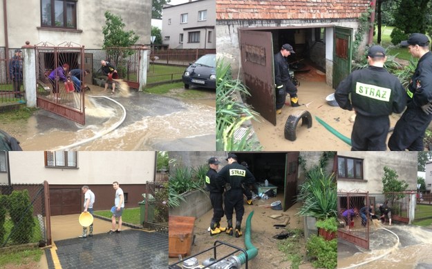 Ulewa zalała Skawinę. Mieszkańcy sami wylewają wodę z domów /Maciej Grzyb /RMF FM