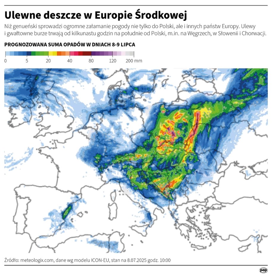 Ulewne deszcze w Europie Środkowej (autor: Michał Czernek) /PAP