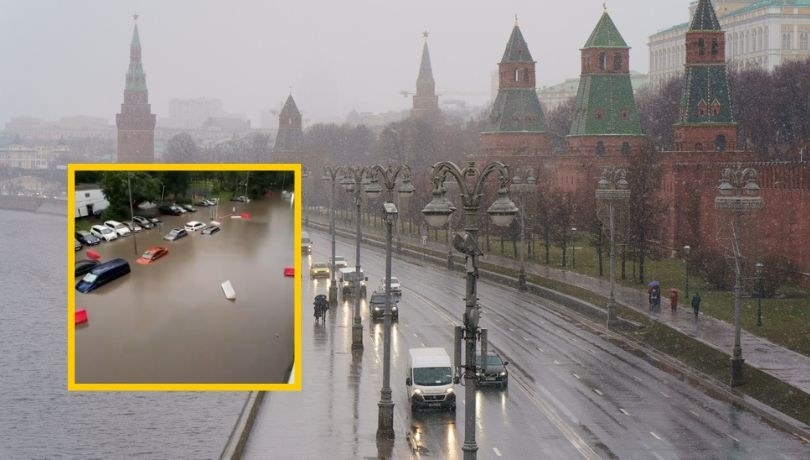Ulewne deszcze wywołały gwałtowne powodzie w Moskwie /X/zrzut ekranu /Shutterstock