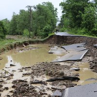 Zniszczenia we wsi Węglówka w powiecie limanowskim