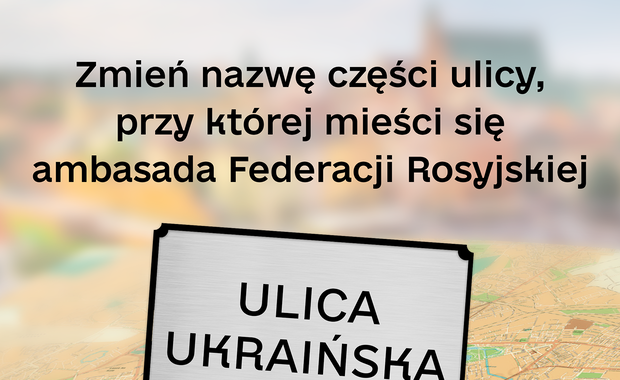 Ulica Ukraińska w Warszawie? Rusza akcja zbierania podpisów