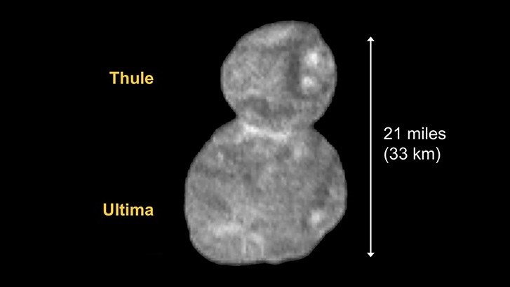 Ultima Thule - pierwsze zdjęcie z przelotu sondy New Horizons, z odległości około 50000 km /materiały prasowe