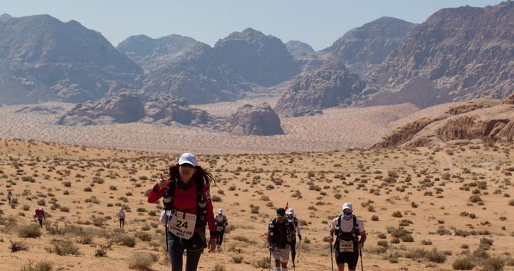 Ultramaraton 4 Deserts - 4 Pustynie - zdjęcia z pierwszego etapu na Wadi Rum w Jordanii /4Deserts.pl /INTERIA.PL/materiały prasowe