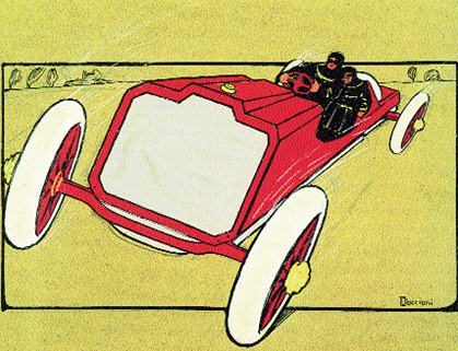 Umberto Boccioni, Czerwony Automobil /Encyklopedia Internautica