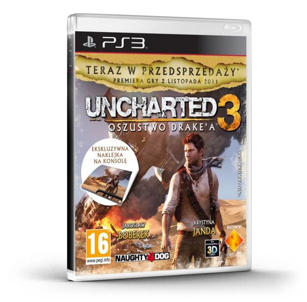 Uncharted 3: Oszustwo Drake'a z ekskluzywną naklejką na konsolę w zestawie /Informacja prasowa