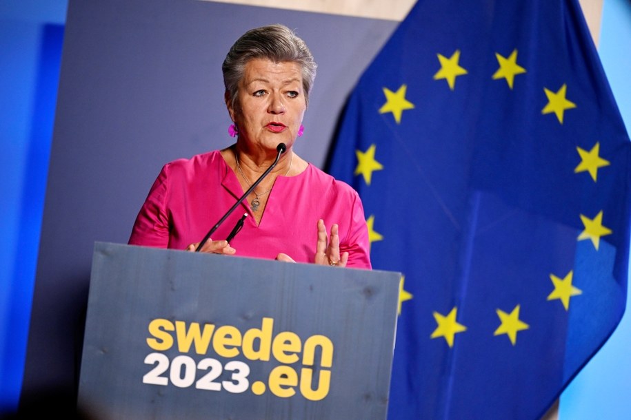 Unijna komisarz Ylva Johansson /PONTUS LUNDAHL /PAP/EPA