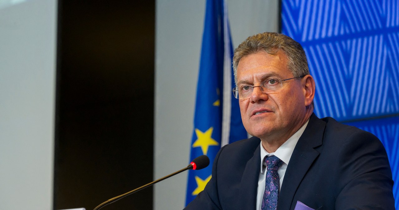 Unijny komisarz ds. handlu Maros Sefcovic będzie odpowiadał za całokształt negocjacji celnych z USA /JEAN-CHRISTOPHE VERHAEGEN /AFP