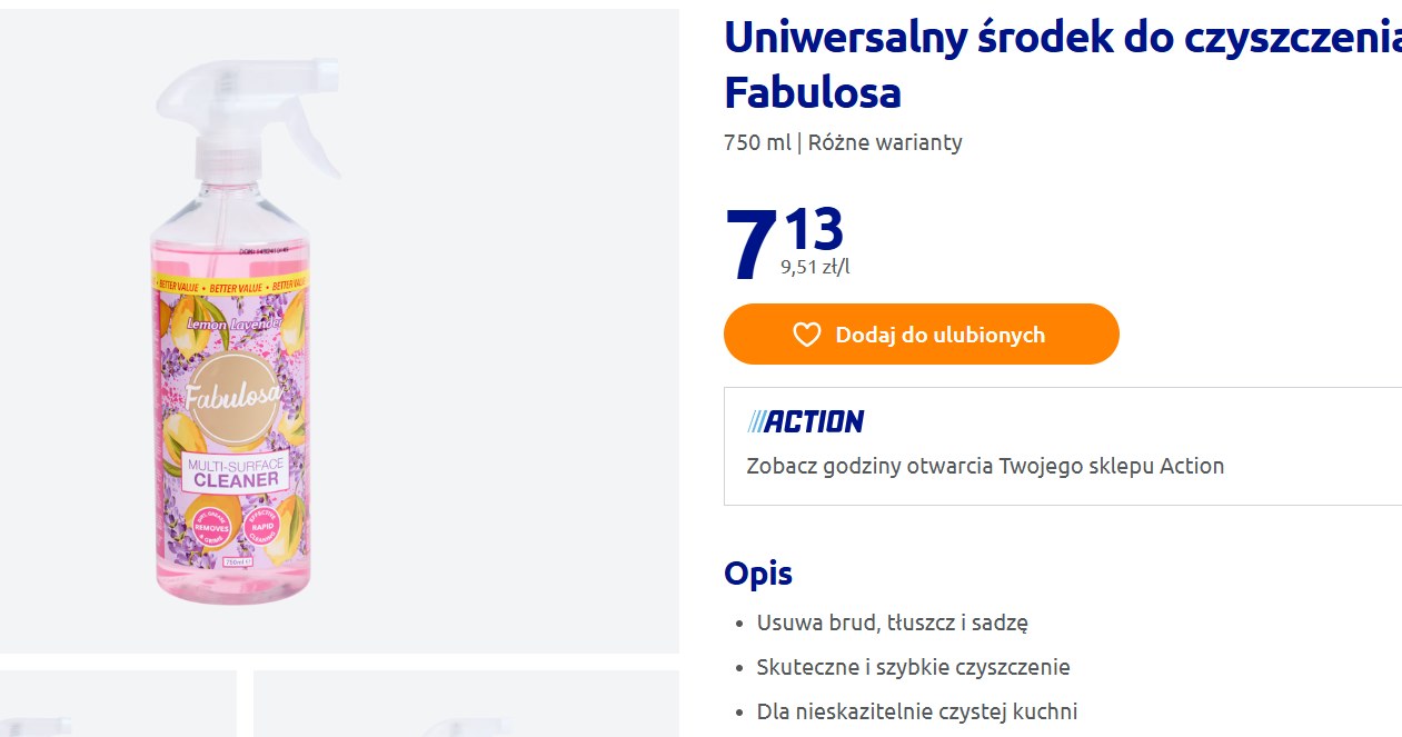 Uniwersalny środek do czyszczenia Fabulosa /Action/screenshot /INTERIA.PL