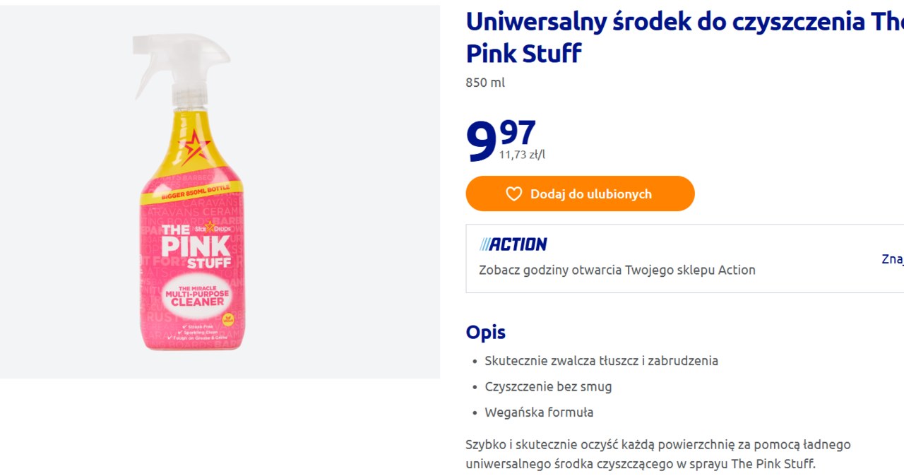 Uniwersalny środek do czyszczenia The Pink Stuff /Action/screenshot /INTERIA.PL
