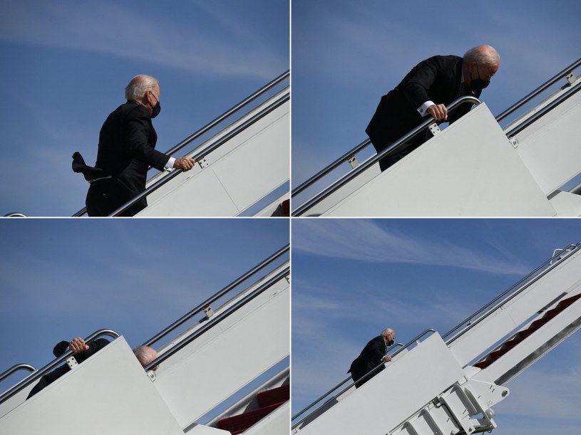 Upadek Joe Bidena okiem fotoreporterów /AFP